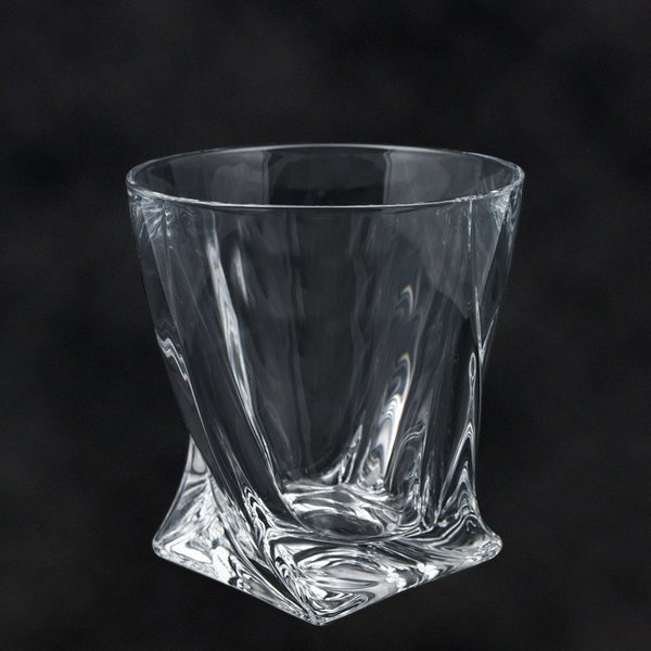 Whisky-Glas-6er-Set "Quadro" 340 ml, H-9,5 cm, D-9 cm