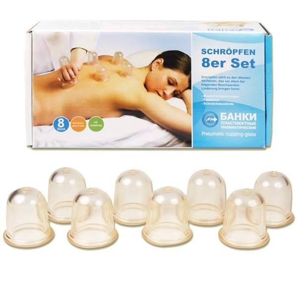 Schröpfen Set für Massage aus Gummi 8 St., H-5 сm, D-4 сm.