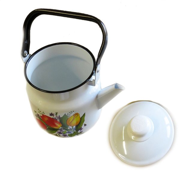 Emaille Teekanne Kaffeekanne 3,5 Liter ca 19 cm Durchmesser versch. Motive