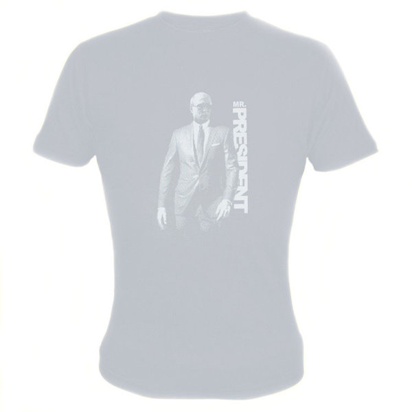 T-Shirt "Putin", hell-grau, (Mr. President) 100%-Baumwolle