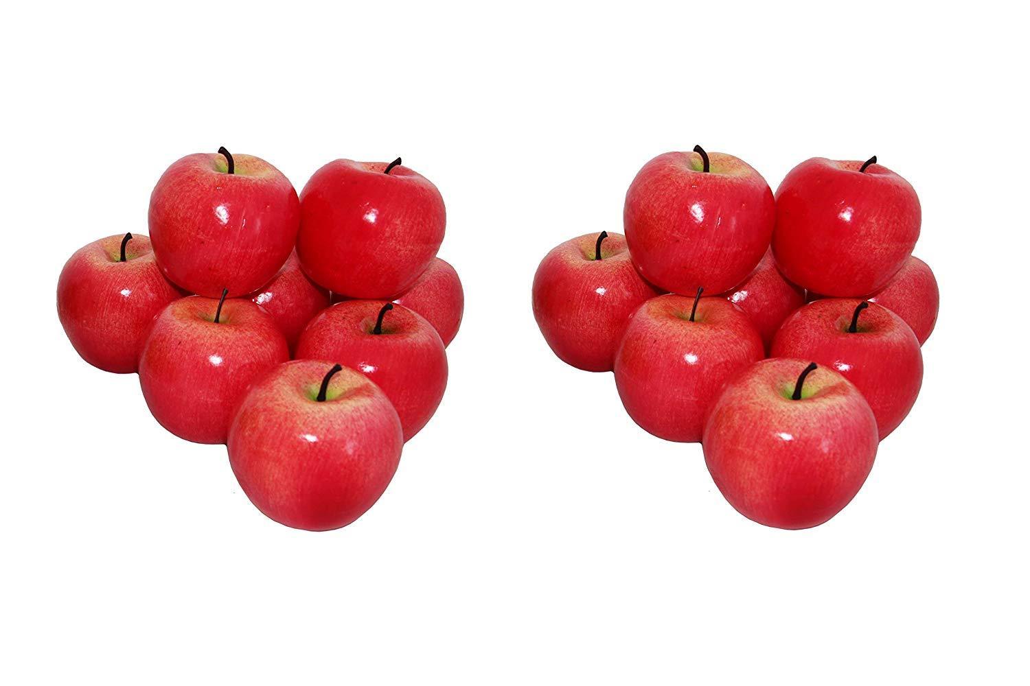 Porzellan Deko Apfel Kunstobst Kunstgemüse künstliches Obst Dekofigur rot 