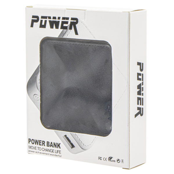 Powerbank LXB01, 6800 mAh, 7,5 x 2 x 7,5 cm, schwarz