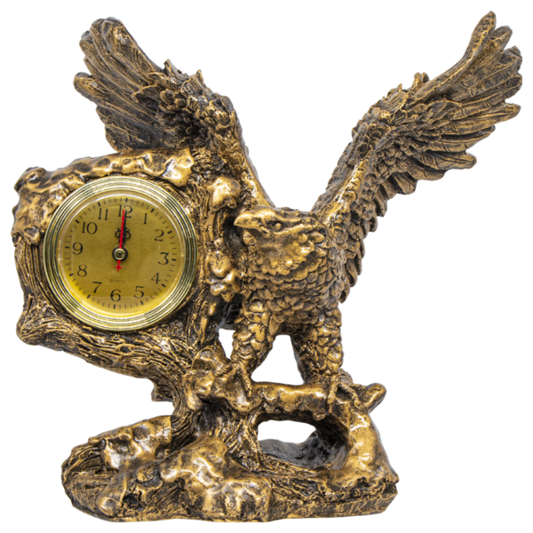 Uhr "Adler" aus Harz, 28 cm