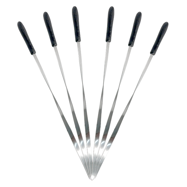 6 Spiesse für Elektrischen Vertikalen Grill LUX, 32 cm lang, 1,4 mm dick