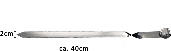 Grillspiess 60cm x 2cm Breite EXTRA 2mm Stark, 6 Stk.